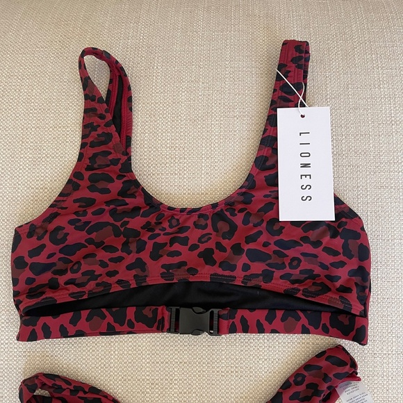 Lioness The Kourtney Bikini Set Red Leopard XS NWT - Picture 4 of 12